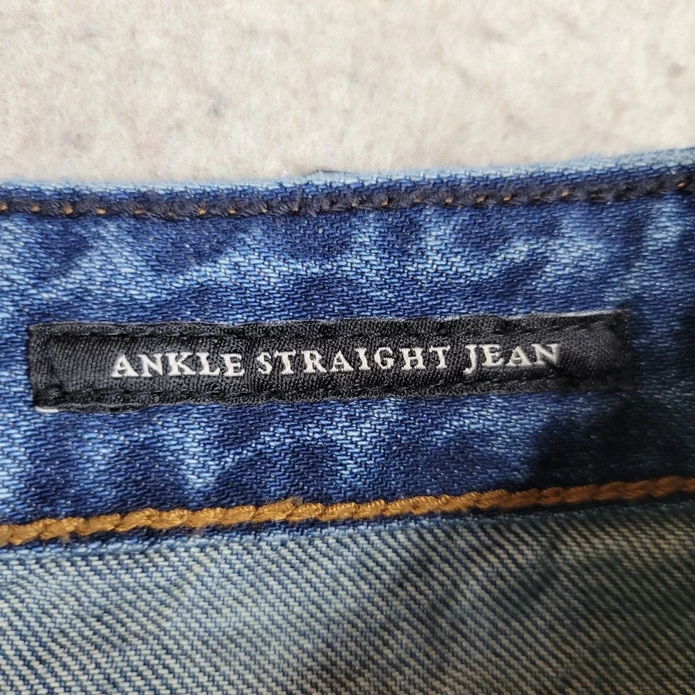 Abercrombie Fitch Jeans Womens 28 Ankle‎ Straight Signature Collection Dark Wash